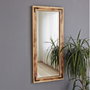 Hanah Home Espejo Bohemio de Madera Maciza de Pino, Nogal